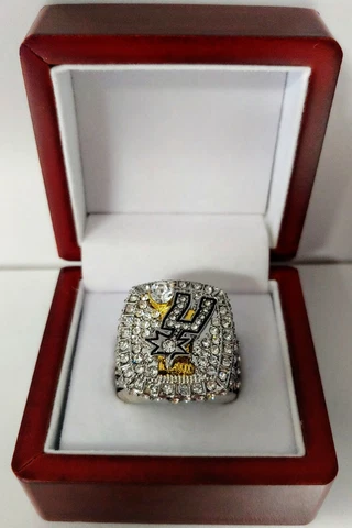 Tim Duncan - 2014 San Antonio Spurs Championship Ring With Wooden Display Box Cover