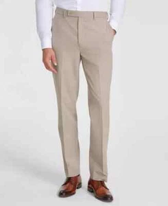 Calvin Klein Men's Slim-Fit Solid Dress Pants Tan 32Wx32L E05690 - Picture 1 of 7