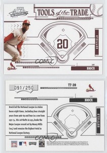 2005 Playoff Absolute Memorabilia Tools of the Trade Red /250 Lou Brock HOF