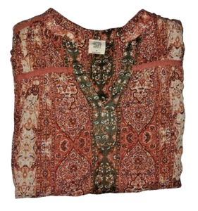 Matilda Jane Good Hart Womens The Style Charm Medallion Print Top Size M - Picture 1 of 4