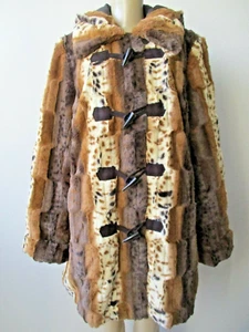 Dennis By Dennis Basso Reversible Hooded Coat Size XXS Multicolor Toggle NWT - Picture 1 of 7