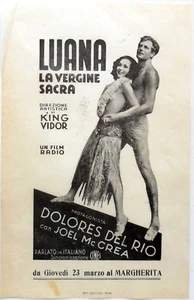 VOLANTINO CINEMA MARGHERITA BARI LUANA VERGINE SACRA DOLORES DEL RIO JOEL CREA  - Picture 1 of 2