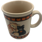 Vintage Enesco LUCY & ME 1983 Halloween Mug Cat Teddy Bear Pumpkin Korea Rigg