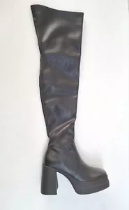 Free People Boots Jasper Tall Leather Black Boots. UK 8 EU 41 RRP $298 - Picture 1 of 5