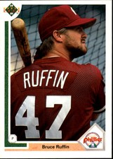 1991 Upper Deck Philadelphia Phillies Baseball Card #410 Bruce Ruffin
