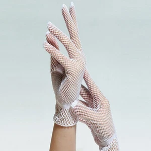 Elegant Fishnet Gloves Evening Gloves Mesh Thin Anti-UV Lady Hollow Out FI - Picture 1 of 13