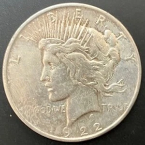 1922 D Morgan Peace U.S. Dollar Münze. #173 - Bild 1 von 2