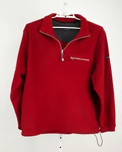 IZOD PerformX Fleece Jacket Men's Extra Large Maroon 1/4 Zip Long Sleeve - Picture 1 of 11