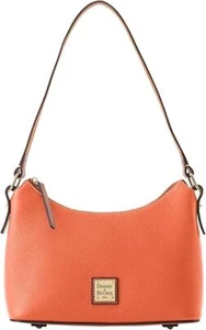 Dooney & Bourke R2324 Pebble Grain Baguette Shoulder Bag - Coral - Picture 1 of 4
