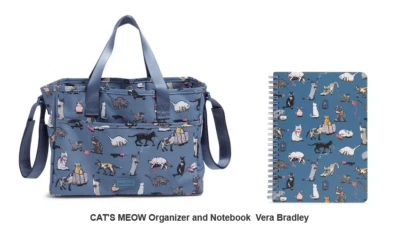 Organizador y cuaderno Vera Bradley 2 piezas CAT'S MEOW Lighten Up Everything Nuevo con etiquetas Foto 1 de 4