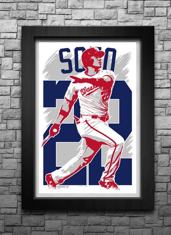 JUAN SOTO art print/poster WASHINGTON NATIONALS FREE S&H! JERSEY Cover