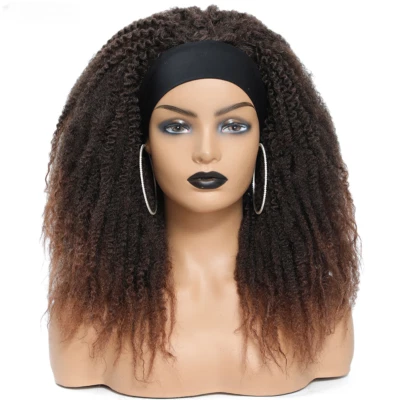 Twist Wig Black Brown Hair Wig Braids Headband Wig Synthetic Braiding Hair Wig - Image 1 of 4