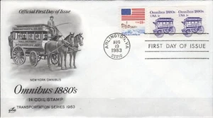 US Scott #1897 "Omnibus 1880's", First Day Cover, ArtCraft Cachet - Picture 1 of 1