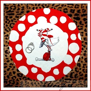 BonEful Fabric Cotton Quilt Scooter Bike Olivia The Pig Child School Kid Unisex - Picture 1 of 13