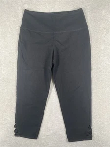 Suave Capri Leggings Revolutionary Tummy Control size Medium Black Crop - Picture 1 of 7
