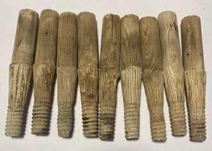 Clavijas/soportes aislantes de madera para aisladores de vidrio vintage -F lote de 9 - Imagen 1 de 24