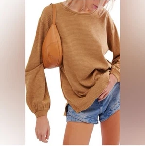 Free People We The Free Soul Song Oversize Langarmshirt Größe Medium Neu mit Etikett - Bild 1 von 8