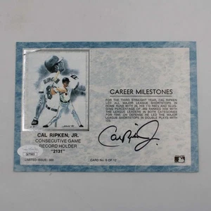 Cal Ripken Jr. Signed 1994 Z 5x7 Postcard 2131 Autograph /300 JSA ZJ17431 - Picture 1 of 5