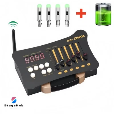 Mini DMX512 Console 54 Channel Wireless Battery DJ Disco Stage Lighting Console - Image 1 of 4