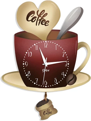 Orologio Da Parete Con Pendolo, Prodotto in Italia, Design Moderno, Ideale per L - Immagine 1 di 4