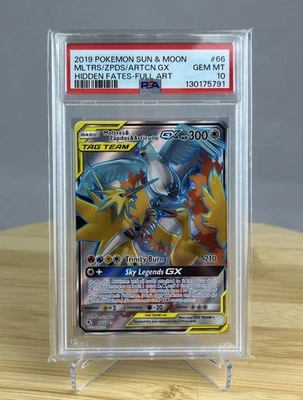 Moltres Zapados Articuno GX 66/68 PSA 10 Hidden Fates Tag Team Gem Mint Pokemon - Image 1 of 2