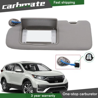 For 2017-2022 Honda CR-V CRV Left Driver Side Gray Sun Visor With Mirror Light - Image 1 of 4