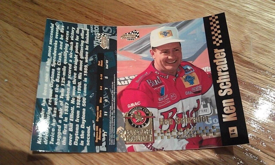 Ken Schrader Out of the Chute #14 NASCAR Driver 1995 Action Packed UNFOLDED - Image 1 of 1