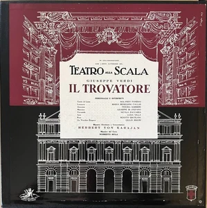 VG++ "Verdi: Il Trovatore" 3 LPs Callas Karajan 1957 Angel Mono w/Booklet - Picture 1 of 2