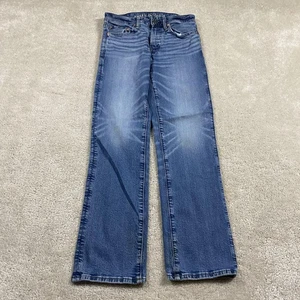 American Eagle Jeans Uomo 28x30 Originale Bootcut Airflex Elasticizzato Sbiadito Grunge - Foto 1 di 11