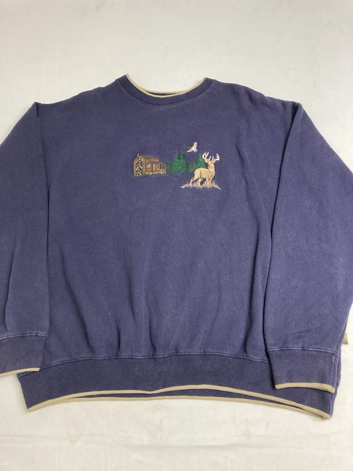 Pullover Buck bordado cuello redondo 2XL probado en campo de colección por Outdoor Life Foto 1 de 4