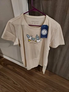 Life Is Good Damen SS Rundhals T-Shirt Putty Weiß Größe XL Neu mit Etikett - Bild 1 von 2