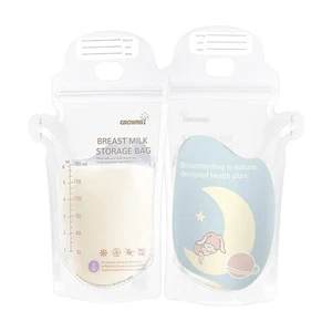 GROWNSY Breastmilk Storage Bags, 6oz Temp-Sensing Milk Storing Bag 260 Units - Picture 1 of 6