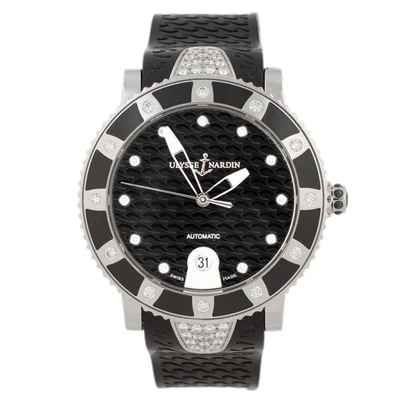 Ulysse Nardin леди дайвер из нержавеющей стали черный циферблат 40 мм 8103-101 полный комплект - Изображение 1 из 4