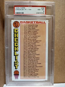 Topps Basketball #48 1976 lista de verificación 1-144 PSA 8 - Imagen 1 de 2