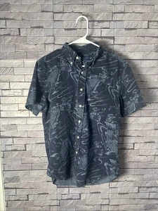 Polo Ralph Lauren Hemd Herren mittelblau Koi Fisch AOP Knopfleiste Slim Fit Camp - Bild 1 von 6