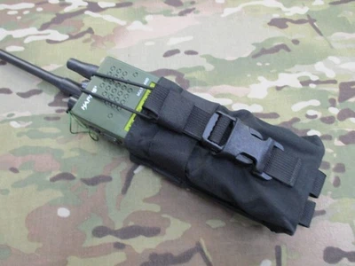 EQUIPO DE ASALTO TÁCTICO NEGRO MBITR PRC RADIO BOLSA MOLLE BUNGEE CLIP RETENCIÓN Foto 1 de 4