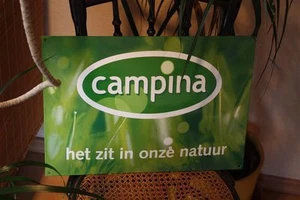Campina Molkerei  Emailleschild 35x50 cm Holland Niederlande Molkerei Bauer - Imagen 1 de 1