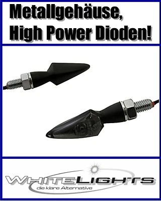 schwarze LED Blinker Miniblinker BMW F 800 S ST R K 1200 R GS smoked LED-signals - Bild 1 von 4