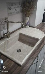 LAVELLO LAVABO LAVANDINO CUCINA IN PIETRA OFFERTA 86x50x19 - Foto 1 di 1