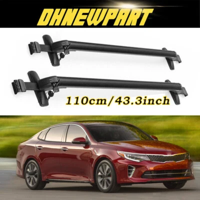 43.3In Roof Rack Cross Bars Luggage Carrier Lock Aluminum For Kia Optima Stinger Foto 1 de 4