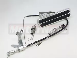 Billet Aluminum Floor Mount Gas Pedal Kit w/ 36" Throttle Cable & Bracket Spring - Bild 1 von 6