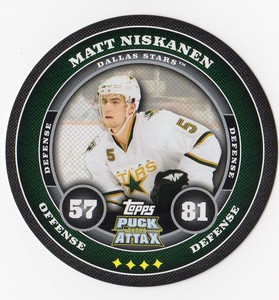 2009-10 Topps Puck AttaxStars Hockey Card #59 Matt Niskanen