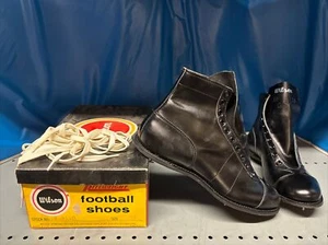 Men’s Vintage Wilson Leather Football Shoes With Box Size 10 Never Worn - Picture 1 of 10