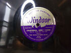 The Sundowners Band Windsor 78rpm California here I come/Down yonder Sehr guter Zustand