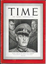 Time Magazine July 14, 1941- Wilhelm Keitel: Chief Of The German High Command