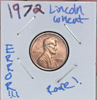 1972 Lincoln Penny with Errors also Planchet Error Super RARE!!!! - Image 1 of 2