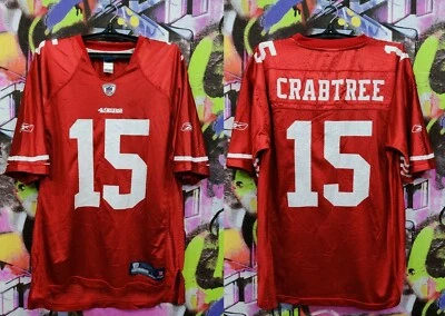 Camiseta de fútbol americano de los San Francisco 49ers Michael Crabtree #15 NFL Reebok para hombre talla L Foto 1 de 4