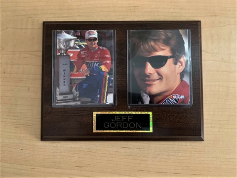 Vintage Jeff Gordon Trading Card Plaque Cover