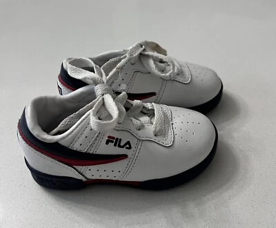 FILA Niños Talla 7 Tenis de Fitness Unisex Blanco Azul Marino Rojo Niño Pequeño Foto 1 de 4