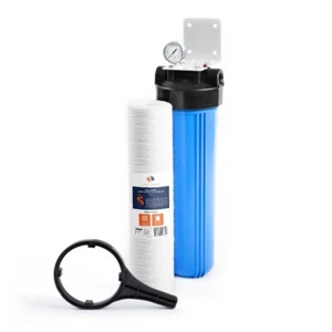 Sistema de filtro de agua para toda la casa Big Blue 20" 1"+ soporte+ cadena de sedimentos heridos - Imagen 1 de 9